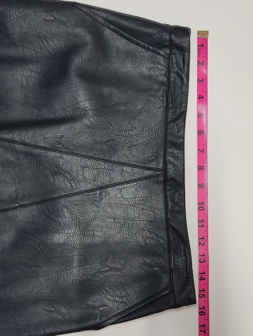 dip Black Faux Leather Mini Skirt With Pockets! Sz 10